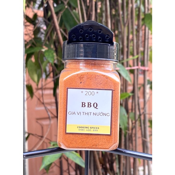 Bột Gia Vị Ướp Thịt Nướng BBQ thơm ngon. Hũ dùng tiện lợi.