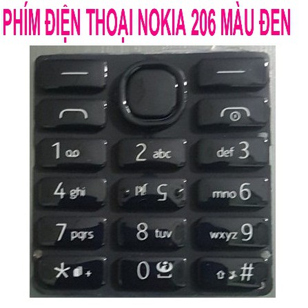 PHÍM ĐIỆN THOẠI NOKIA 206 MÀU ĐEN