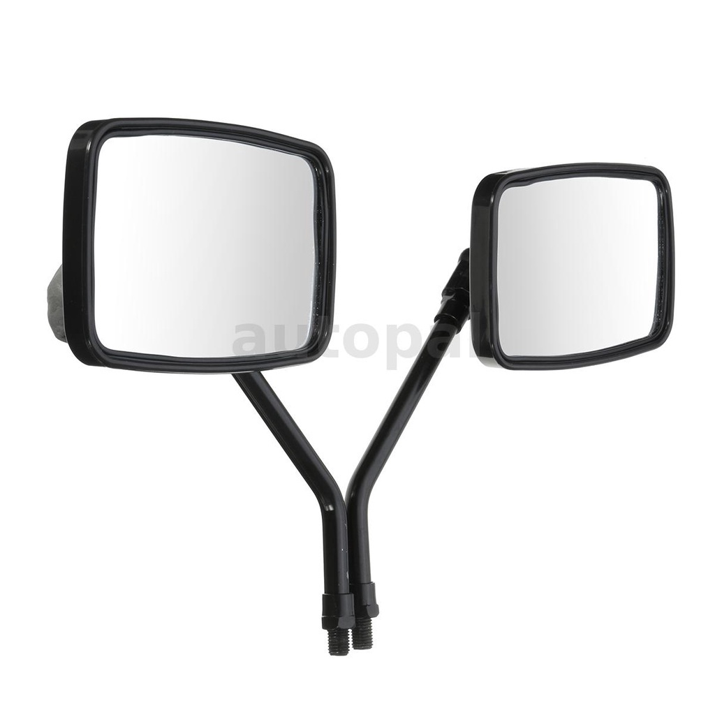 Set gương chiếu hậu hình chữ nhật màu đen 10mm tiện lợi dành cho xe máy