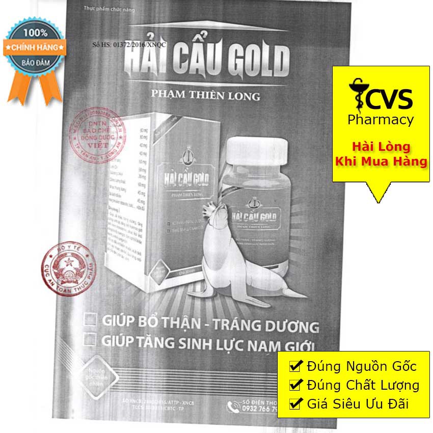 Hải Cẩu Gold Phạm Thiên Long (Đông Dược Việt) - Giúp Phục Hồi Khả Năng Sinh Lý Nam Giới