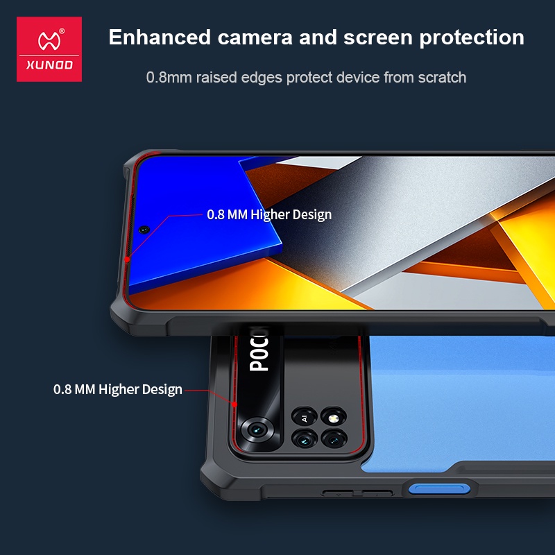 Ốp lưng Xiaomi Poco M4 Pro 4G Có Chủ sở hữu Túi khí Xundd Ốp lưng chống sốc Ốp lưng trong suốt Có vòng cho Xiaomi Poco M4 Pro 4G