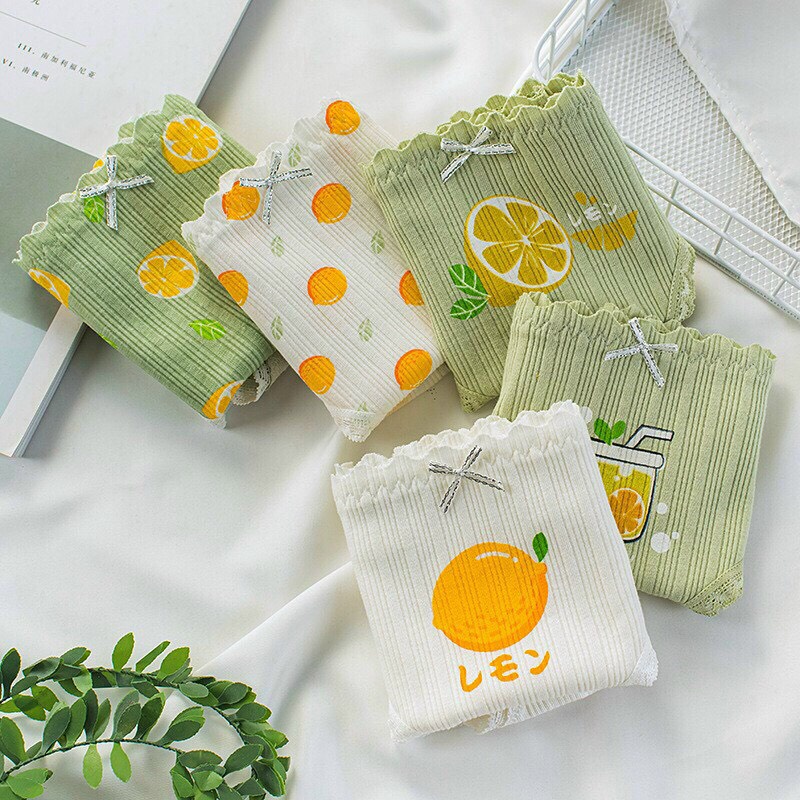 (QLW16) Set 4 Quần Lót Nữ Cotton Tăm Tre Đính Nơ - COMBO 4 Quần Lót Quần Chíp Nữ Xuất Nhật Thông Hơi Kháng Khuẩn