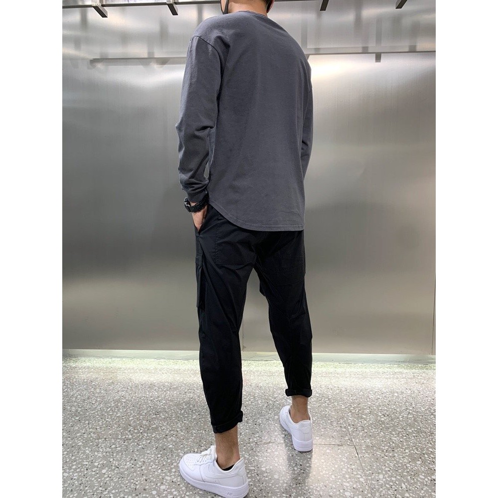 Áo sweater Tay Dài Basic Vạt Bầu Chất Cotton - Co Giãn - Mềm Mại | BigBuy360 - bigbuy360.vn