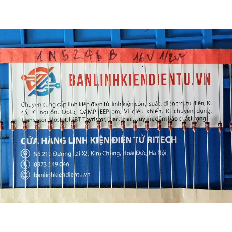 [ combo 20 chiếc ] Diode zenner 1N5246B 0.5W 16V DO-35