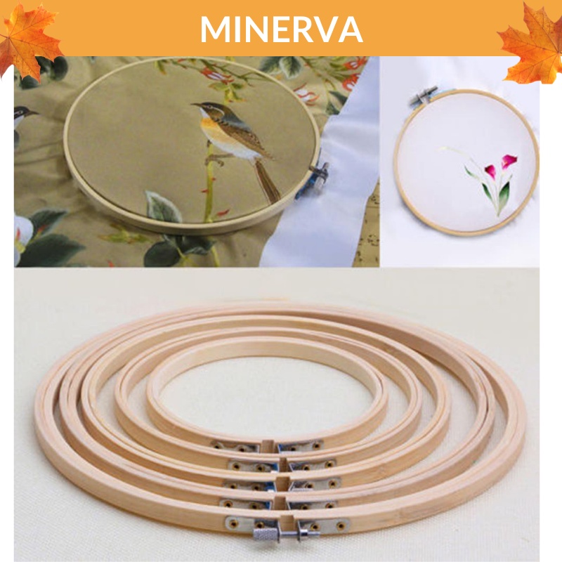 THỦ CÔNG Bộ khung thêu gỗ tre nhiều kích thước trang trí thủ công handmade