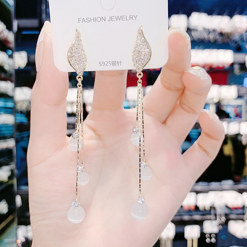 Bông tai mạ bạc 925 thiết kế đơn giản sang trọng cho nữ