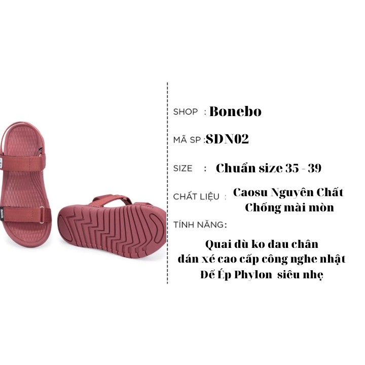 [Mã FASHIONT4WA2 giảm 10k đơn từ 50k] Giày Sandal Nữ Đi Học Quai Ngang Cao Cấp Facota SDN02