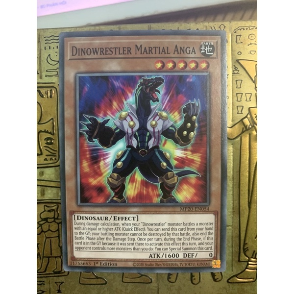 bài yugioh: dinowrestler martial anga