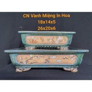 Chậu bonsai giả cổ khắc chấm Biên Hoà