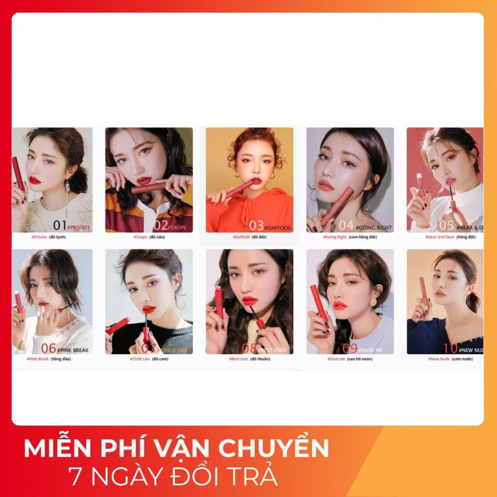 [FULL BOX] Son 3CE VELVET LIP TINT Auth cam kết hàng Chính hãng, Check mã Hidden tag