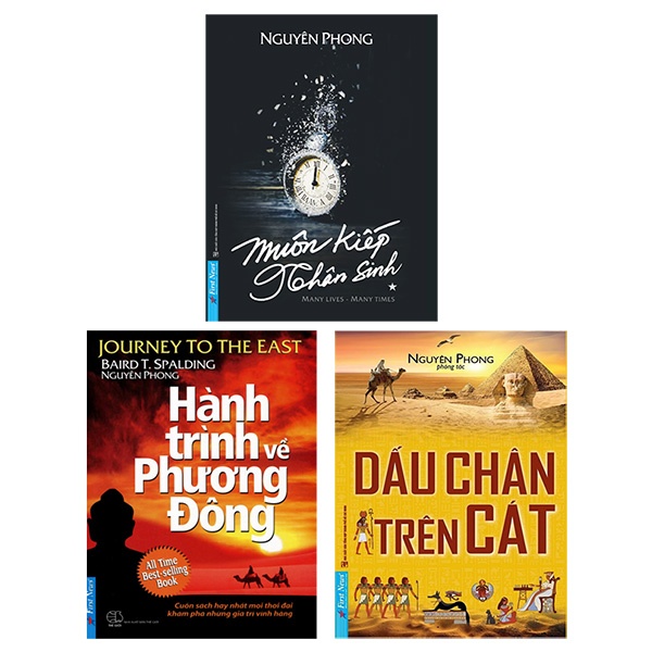 Sách - Combo Dấu Chân Trên Cát + Hành Trình Về Phương Đông + Muôn Kiếp Nhân Sinh - Many Times, Many Lives