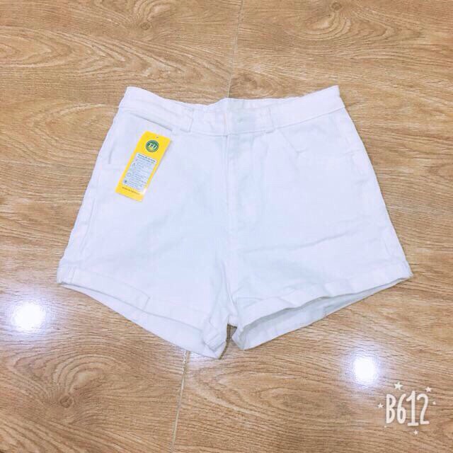 Quần shorts đùi nữ kiểu lật lai chất vải Kaki