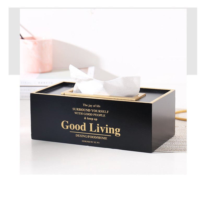 Hộp gỗ đựng khăn giấy Good Living sang trọng cao cấp