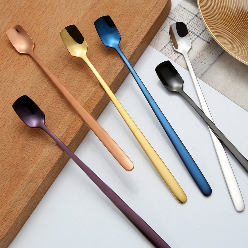 Muỗng cà phê cán dài bằng inox cao cấp