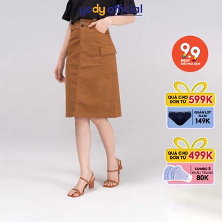 Chân váy a yody nắp túi kaki mềm mịn thoải mái cjn4000