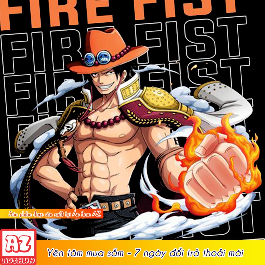 Áo thun anime one piece in hình ace siêu đẹp - Mẫu mới M2955