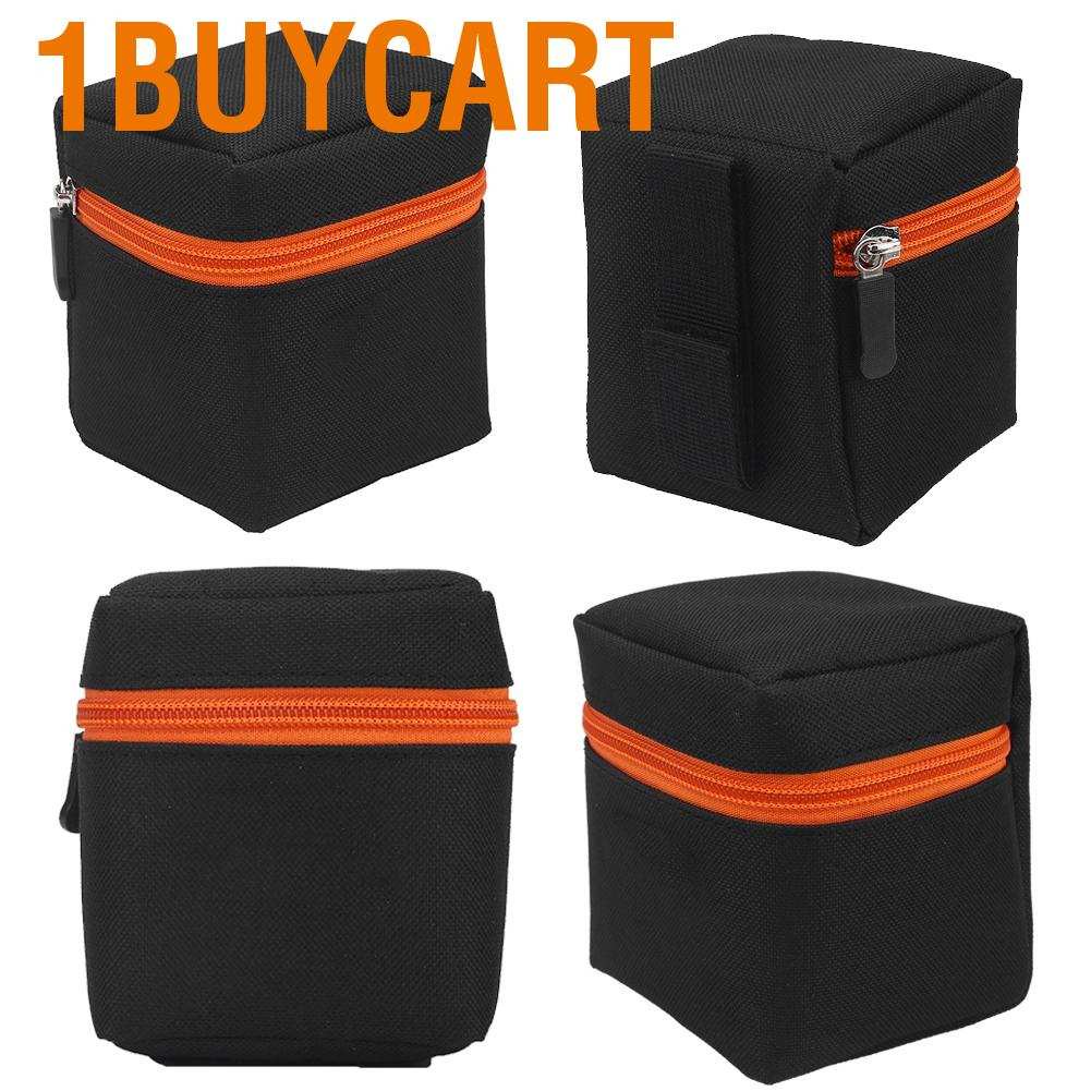 1buycart Lens Case 7mm Thickness Anti-Shock Pad Bag Smooth Zipper Wearable for Story Photography