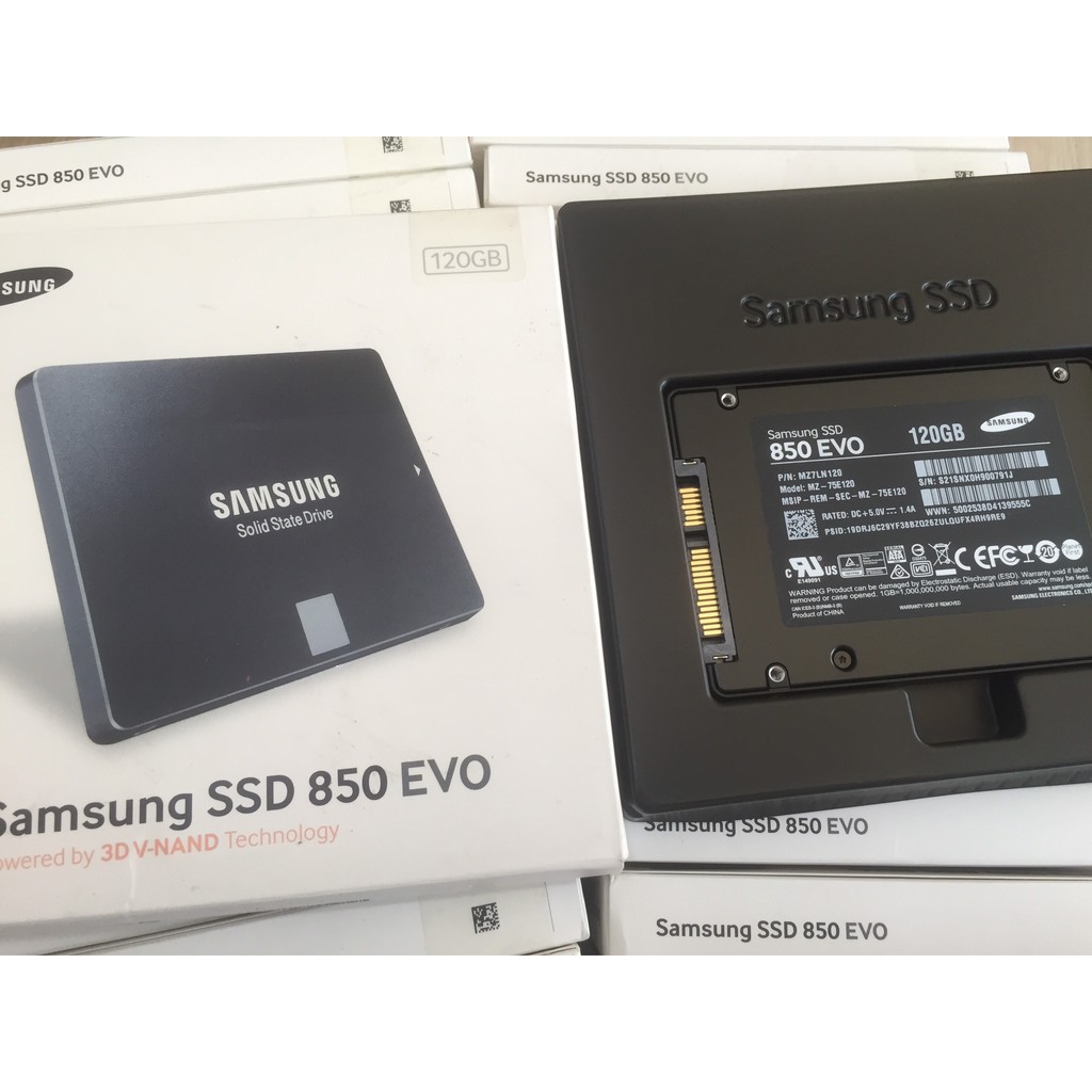 SSD Samsung Evo 850 120G 3D V - NAND mới FULL Box bảo hành 36 tháng