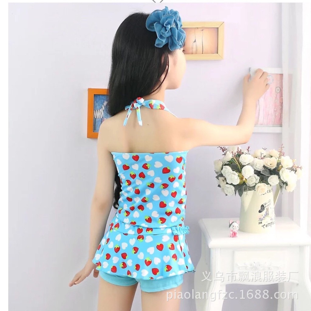 Bikini đồ bơi đi biển Áo tắm trẻ em hai mảnh kiểu đầm | BigBuy360 - bigbuy360.vn