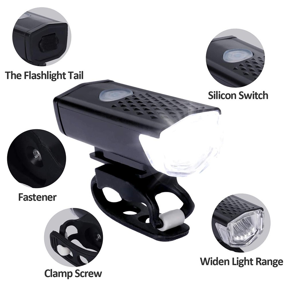 Đèn Led Xe Đạp Thể Thao Siêu Sáng, Pin Sạc USB, Chống Nước, Phụ Kiện Xe Đạp