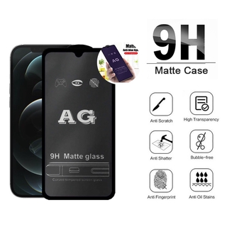 AG Matte Kính Cường Lực Full Màn Chống Vân Tay Mồ Hôi compatible for iPhone 15 14 13 12 11 Xs Pro Max Mini Xr X 8 7 6s 6 Plus SE 2020 Anti Fingerprint blue Screen Protective Full Cover Film