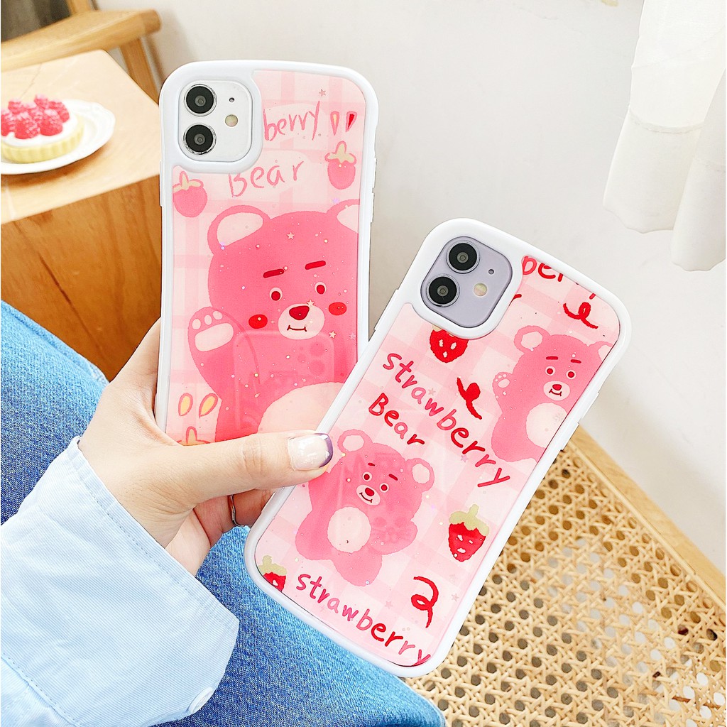 Ốp lưng iphone Gấu Berry V2 viền cong 5/5s/6/6plus/6s/6splus/7/7plus/8/8plus/x/xr/xs/11/12/pro/max/plus/promax | BigBuy360 - bigbuy360.vn