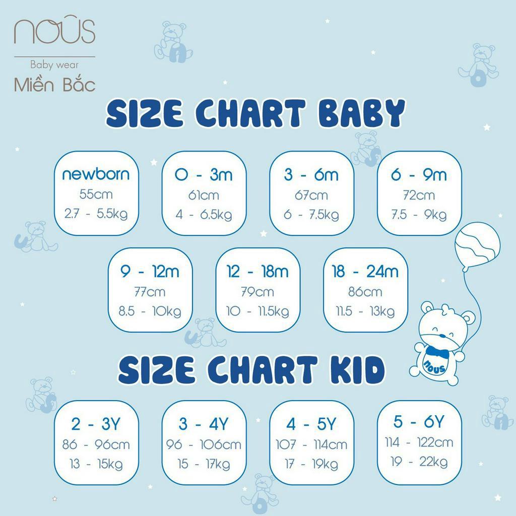 Set 2 áo bodysuit cộc tay Nous petit