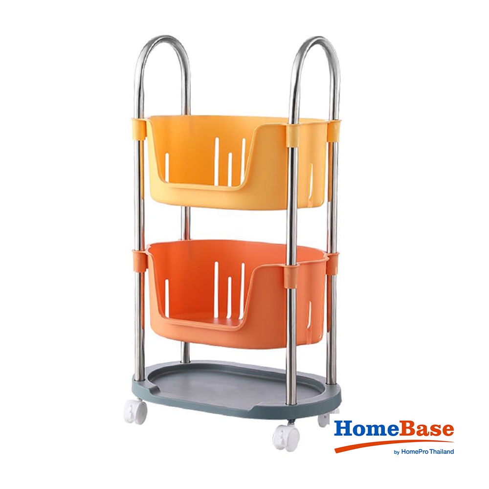 HomeBase STACKO Giỏ nhựa 2 tầng Maru R38.8xS26.5xC75cm nhiều màu