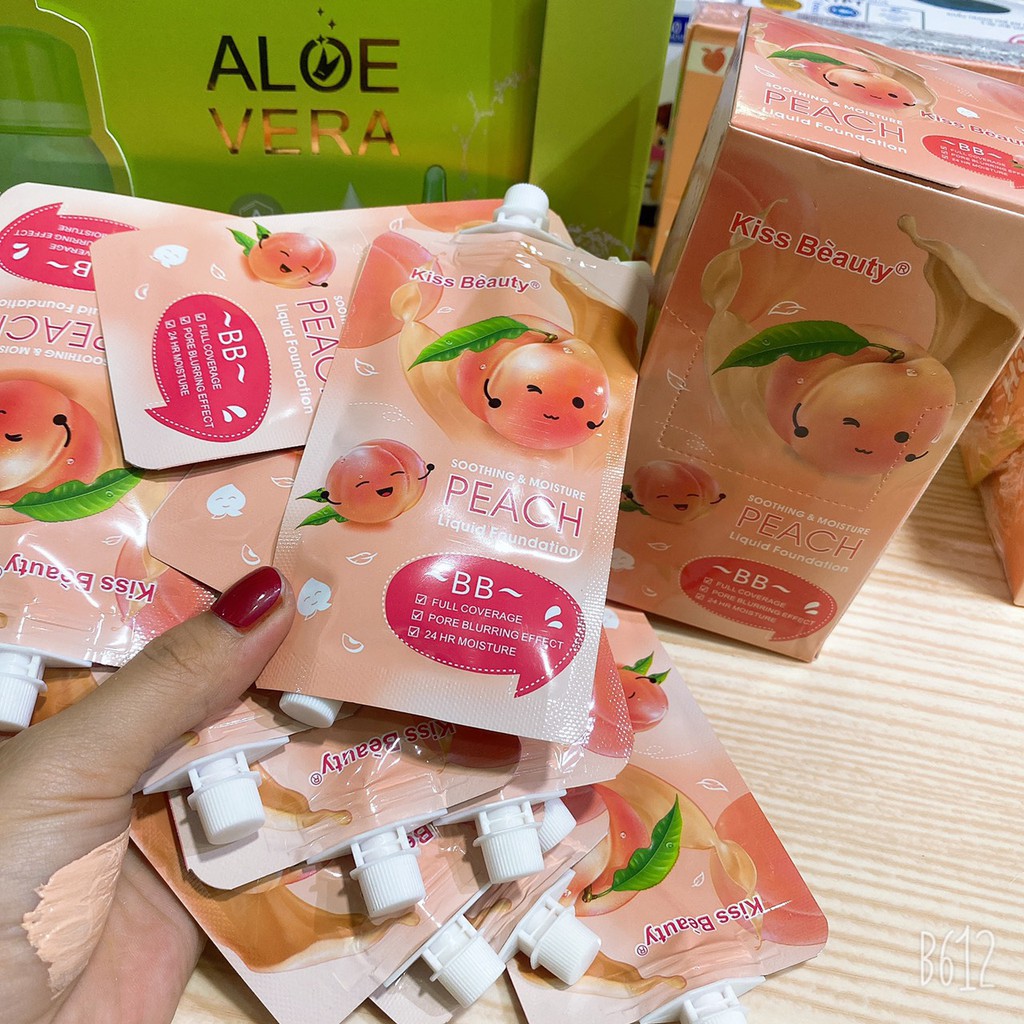 Túi kem nền kissbeauty đào siêu kute G410 | BigBuy360 - bigbuy360.vn
