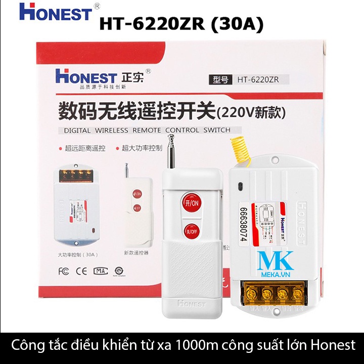 Công tắc điều khiển từ xa 1000m công suất lớn Honest HT-6220ZR