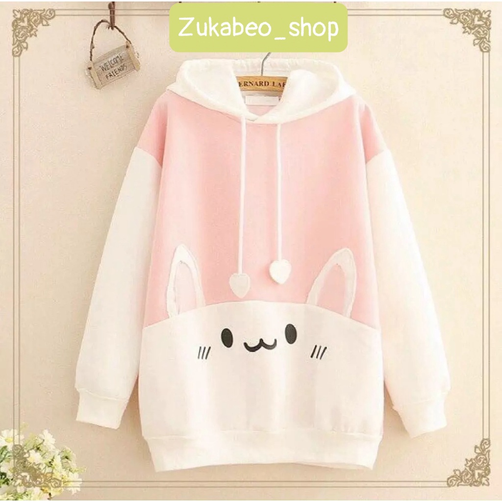 [FREESHIP]Áo Khoác HOODIE Nam Nữ THỎ DIỆU DÀNG Chất Vải Dày Dặn Ấm Áp