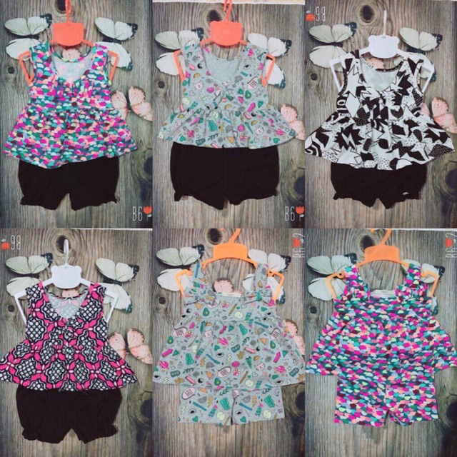 Bộ bèo BBG10 bé gái 1-5t Song An Eco