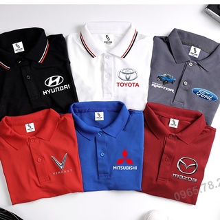 [MÀU NGẪU NHIÊN] Áo polo Mercedes-BMW-Vinfast-Huyndai-Mazda sang trọng, thoáng mát