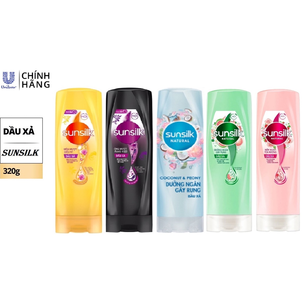 DẦU XẢ SUNSILK ÓNG MƯỢT RẠNG NGỜI 320ml