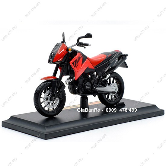 MS: 8851 - XE MÔ HÌNH TỈ LỆ 1:18 - MOTO KTM 640 DUKE II - MAISTO - ĐỎ ĐEN