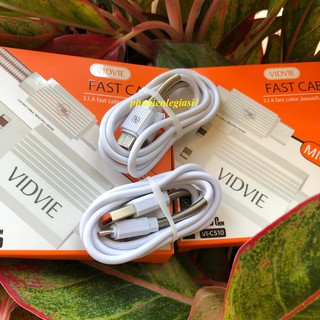 Cáp sạc vidvie c510 bện lò xo 2 đầu micro usb type c lai ning