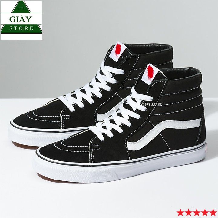 Giày Vans Sneaker Nam Nữ SK8 Đen Cao | BigBuy360 - bigbuy360.vn