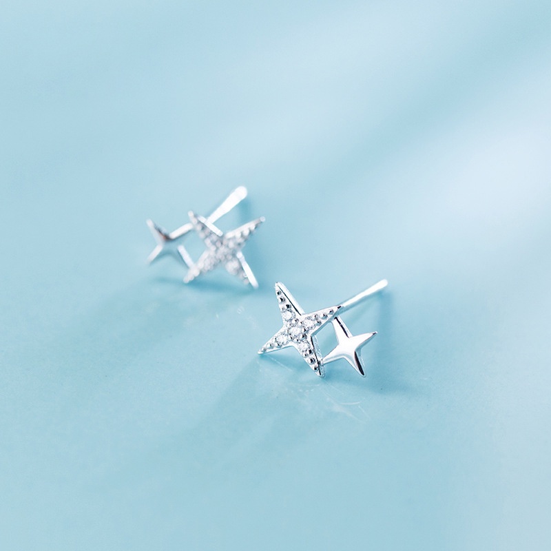 Bông Tai Bạc Nữ Bạc Ý 925 Cao Cấp Hình Ngôi Sao- Trang Sức TNC JEWELLERY
