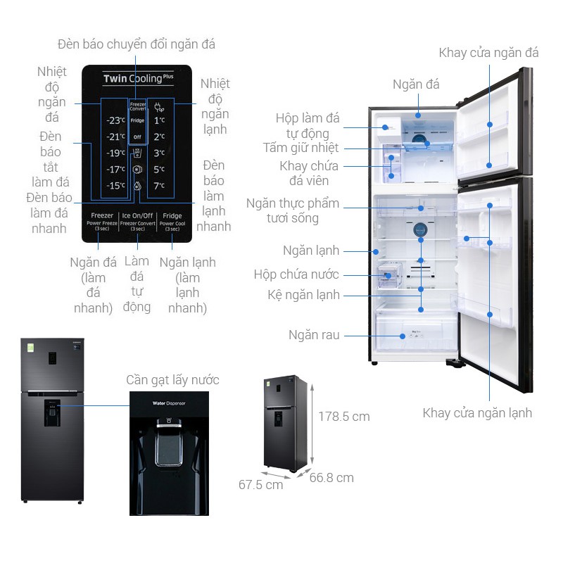 [ GIá Hủy Diệt ] Tủ lạnh Samsung Inverter 380 lít RT38K5982BS/SV