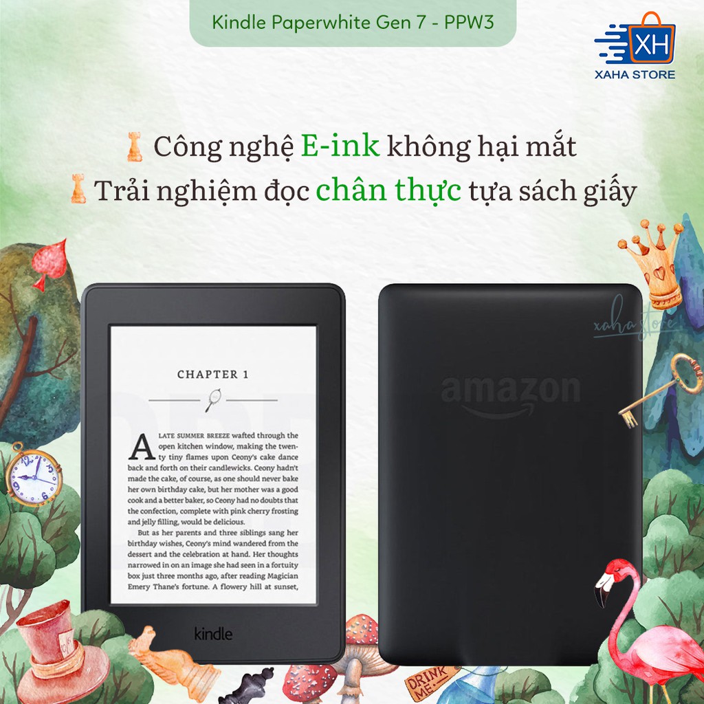 Máy đọc sách Kindle Paperwhite 3 - 7th Generation ⚡️ New 100%, nguyên seal hộp ⚡️ Mua kèm túi chống sốc giá 0đ