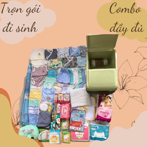 Trọn gói đi sinh/ combo sơ sinh đầy đủ cho mẹ và bé