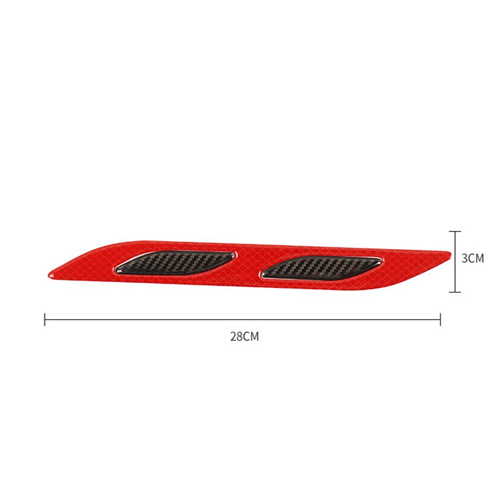 Bộ 2 Miếng Dán Sợi Cacbon Phản Quang Chống Trầy Dành Cho Xe Hơi