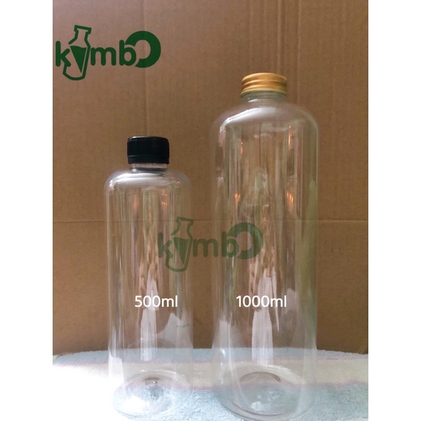Chai pet 500ml dáng thon và dáng bầu nắp nhôm
