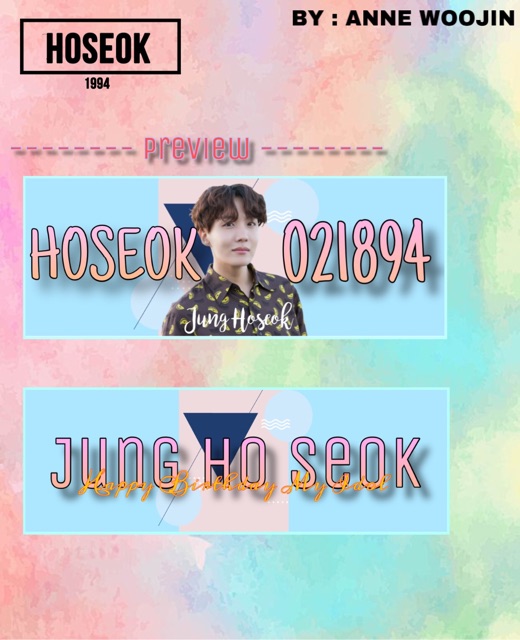 Banner J-Hope - Mừng sinh nhật | Anne Kpop Shop