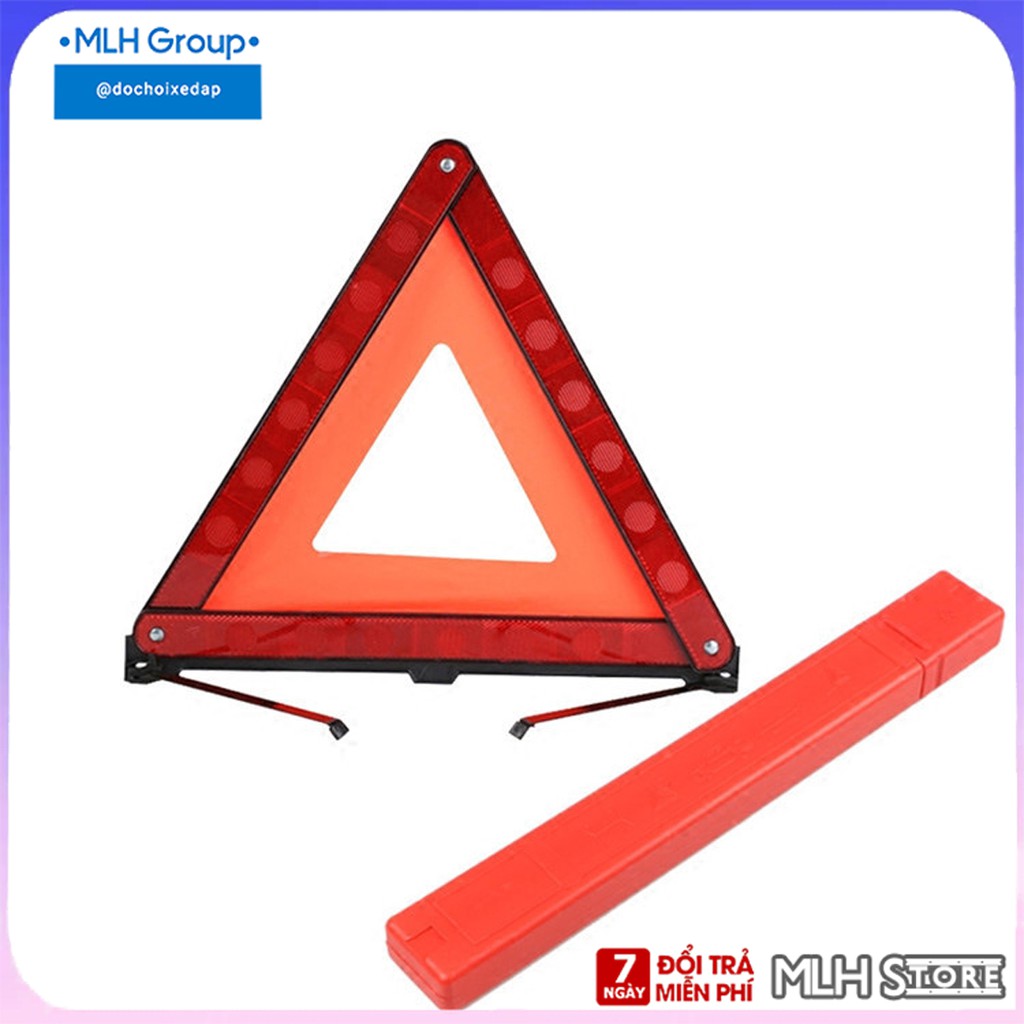 Biển Báo Phản Quang Tam Giác Cho Xe Ô tô, Xe Hơi, Xe Tải, Xe Container Rơ-móc Cảnh Báo Nguy Hiểm Từ Xa MLH