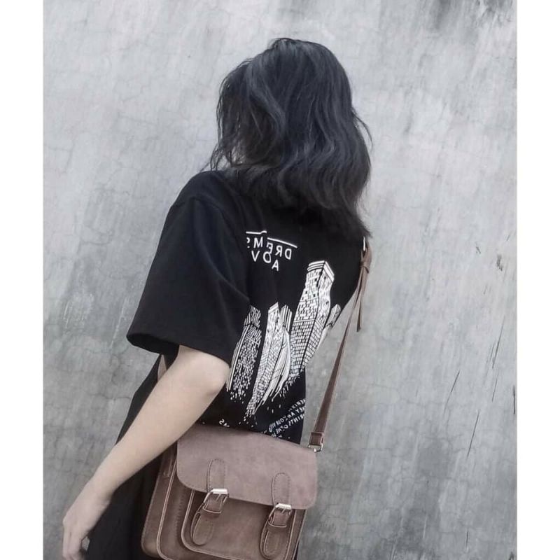 Áo Thun Unisex Tay Lỡ Form Rộng Phông Cách Hàn Quốc Freesize