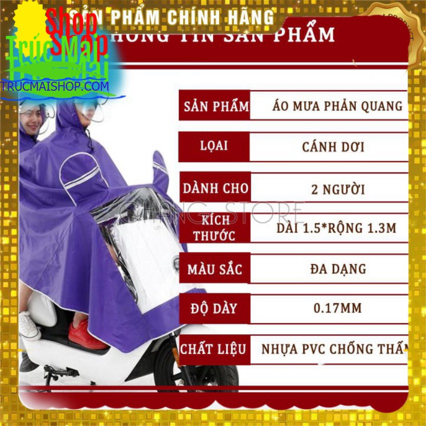 áo tơi cánh dơi 1 đầu và hai đầu phản quang đãng với kính che mặt vải dù siêu dai, siêu bền