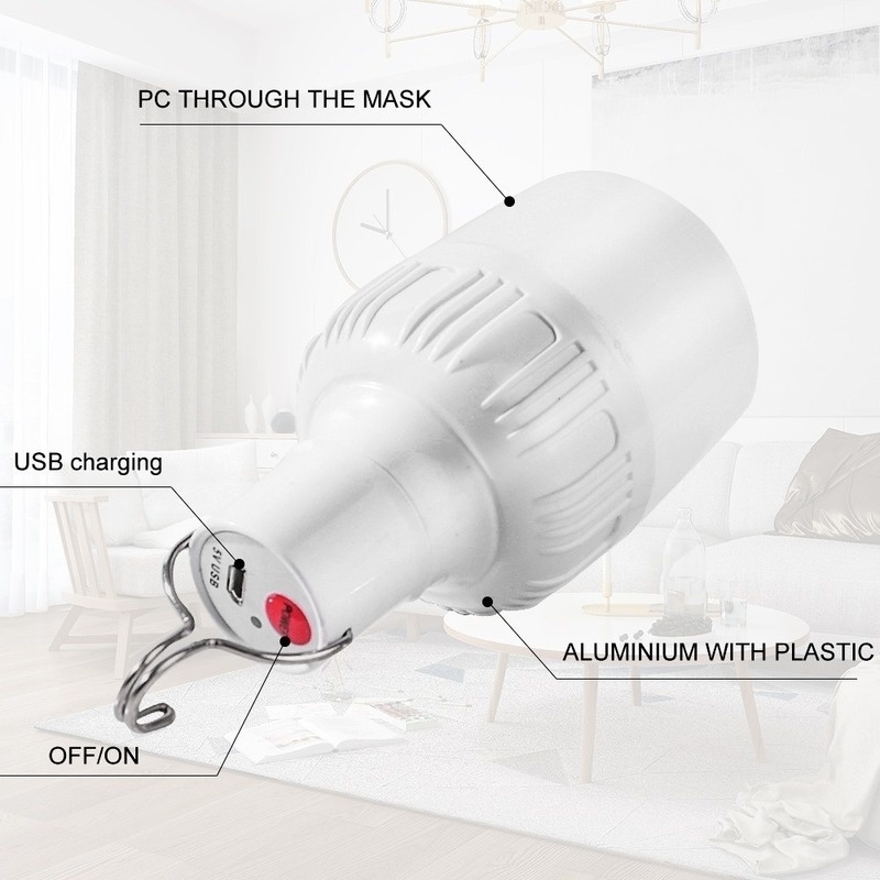 Bóng Đèn LED 60W/130W Cổng Sạc USB Tiết Kiệm Năng Lượng Tiện Dụng