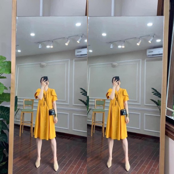 ĐẦM BẦU CÔNG SỞ KẾT HỢP SAU SINH YA1290 VÁY BẦU MÀU HÈ 2021 CHẤT ĐŨI MÁT