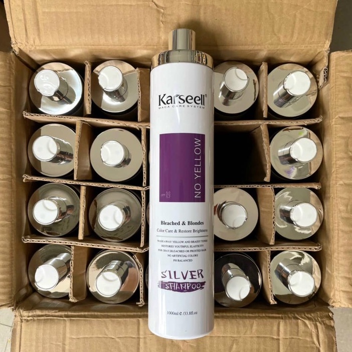Dầu gội tím khử vàng Karseell SILVER No Yellow Shampoo 1000ml